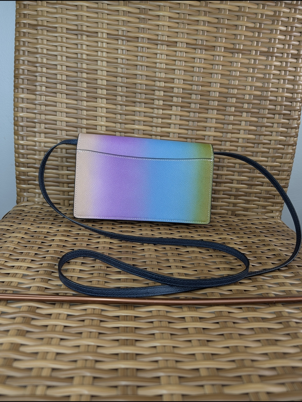 Coach Hayden Ombre Multi-Colored Leather Crossbody Bag Clutch Wallet Small - Picture 2 of 16
